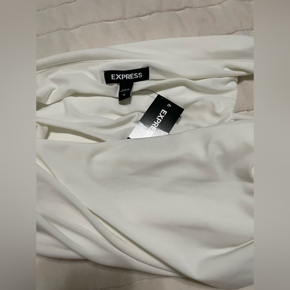 NWT Express Women matte jersey ruched Skirt & Ruched One Shoulder Top Sz M - Picture 7 of 8